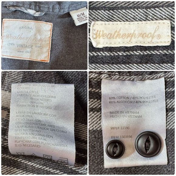 POISON Ride Like The Wind Upcycled Grunge Flannel Shirt 80s Retro Vintage Size M - Picture 13 of 13